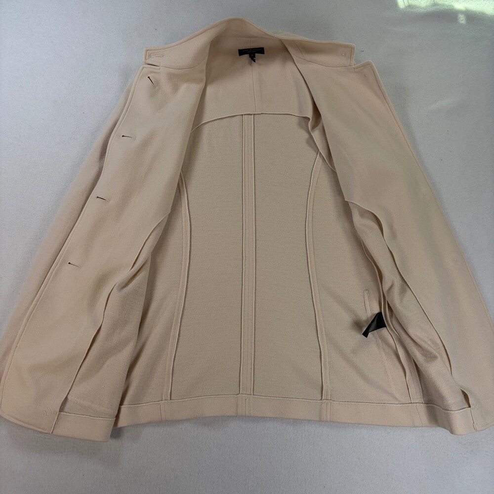 Rag & Bone Blazer Jacket Collarless Button Front Beige Women's Size 4 - Picture 8 of 10